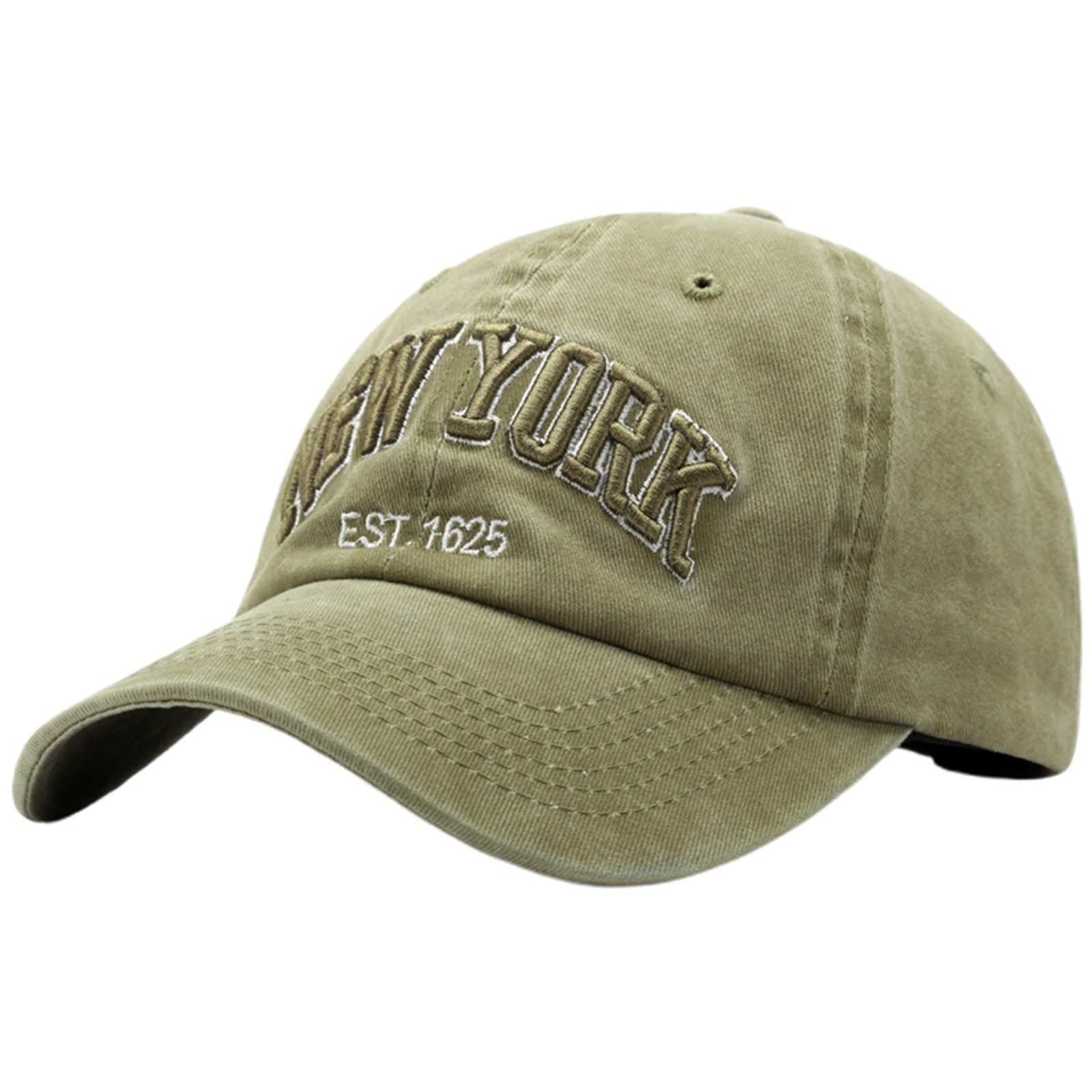 thumbnail image 4 of Gorra de béisbol vintage unisex de denim - Bordado «New York», ajustable, estilo «dad hat» - Talla única, 4 of 4